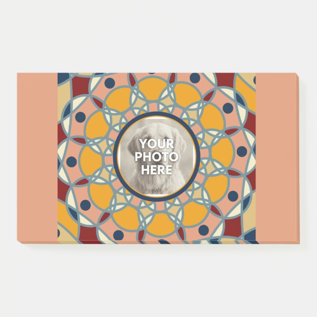 Personalisiertes Foto-Mandala-Design-Babyshirt Post-it Klebezettel (Vorderseite)