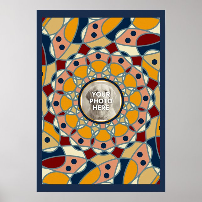 Personalisiertes Foto-Mandala-Design-Babyshirt Poster (Vorne)