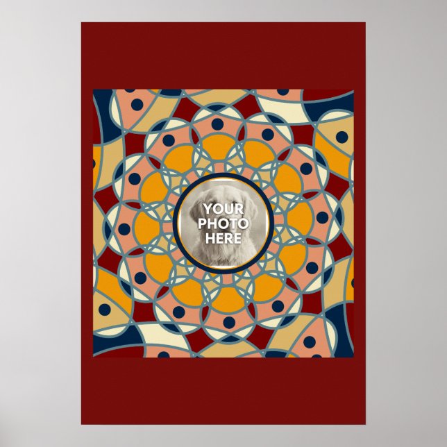 Personalisiertes Foto-Mandala-Design-Babyshirt Poster (Vorne)