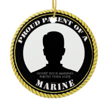 Personalisiertes Foto Marine Parnament Ornament