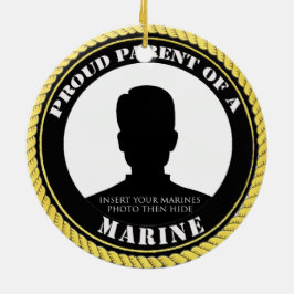 Personalisiertes Foto Marine Parnament Ornament