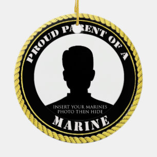 Personalisiertes Foto Marine Parnament Ornament