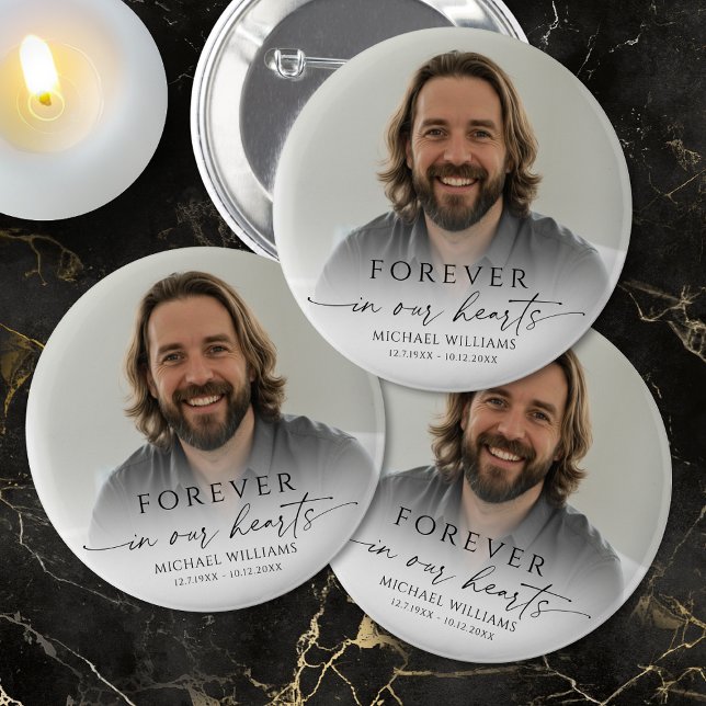 Personalisiertes Foto-Memorial Button (Von Creator hochgeladen)