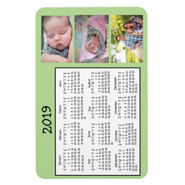 Personalisiertes Foto Mini Magnet Kalender 2018 (Vertikal)