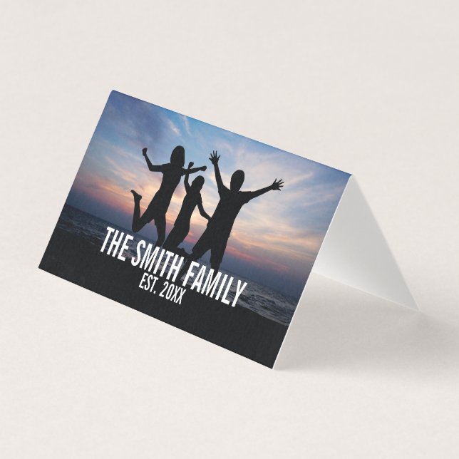 Personalisiertes Foto mit Familienname (Vorderseite)