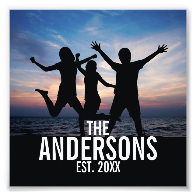 Personalisiertes Foto mit Familienname (Vorne)