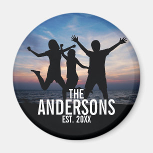 Personalisiertes Foto mit Familienname Magnet