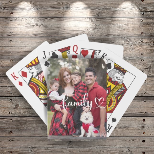 Personalisiertes Foto mit Family Script-Overlay Spielkarten (Von Creator hochgeladen)