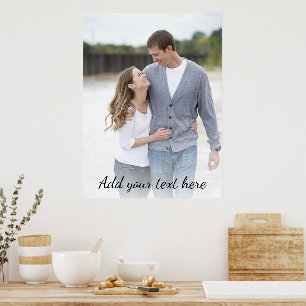 Personalisiertes Foto mit Ihrem Text Poster