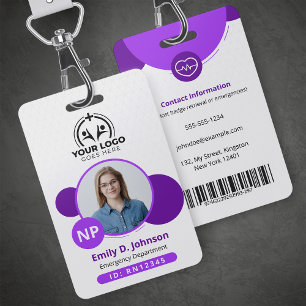 Personalisiertes Foto mit Namen von einer Nurse Pr Ausweis