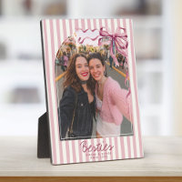 Personalisiertes Foto mit rosa Streifen und Schlei