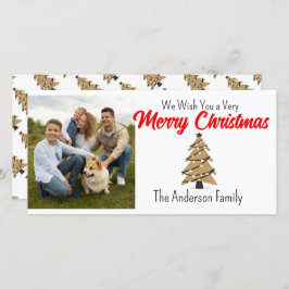 Personalisiertes Foto mit Weihnachtsbäumen Feiertagskarte