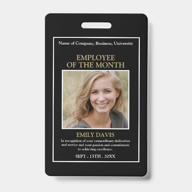 Personalisiertes Foto - Mitarbeiter-Auszeichnung Ausweis (Vorderseite)