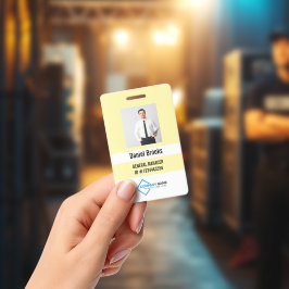 Personalisiertes Foto-Mitarbeiter-Logo-Abzeichen Ausweis
