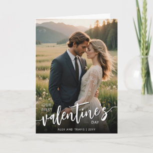 Personalisiertes Foto Modern Erster Valentinstag Karte