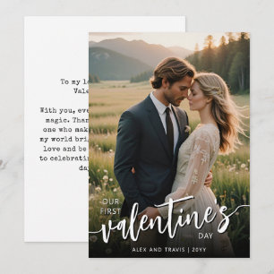 Personalisiertes Foto Modern Erster Valentinstag Karte