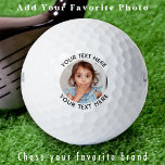 Personalisiertes Foto Modernes VorlagenGolfer erst Golfball<br><div class="desc">Unsere modernen und stilvollen Golfbälle, die Sie nach Ihren Wünschen gestalten können! Diese Golfbälle sind perfekte Golfer-Geschenke, ob für deinen Vater, Opa, Mama oder sogar für deinen wütenden Freund, mit der Möglichkeit, ein Bild von deinem Haustier oder Hund hinzuzufügen. Unsere eigenen Golfbälle werden mit einer einfachen Vorlage erstellt, mit der...</div>