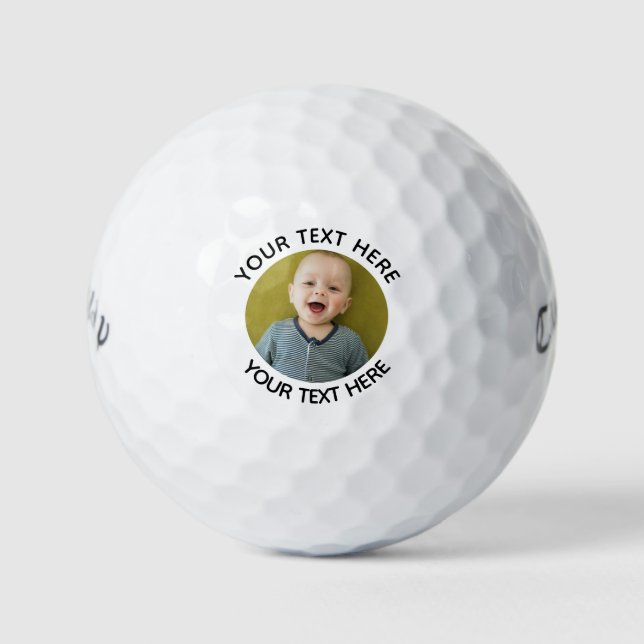 Personalisiertes Foto Modernes VorlagenGolfer erst Golfball (Vorderseite)
