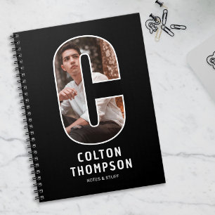 Personalisiertes Foto-Monogramm-Notizbuch Notizblock