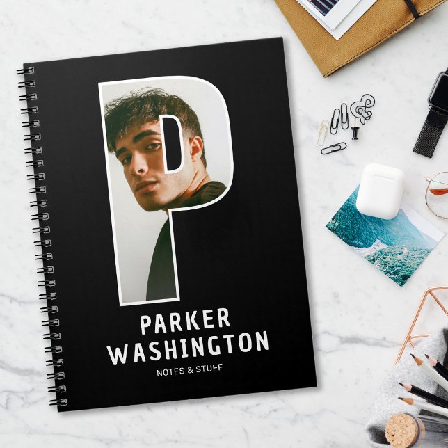 Personalisiertes Foto-Monogramm-Notizbuch Notizblock (Von Creator hochgeladen)