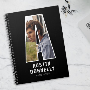 Personalisiertes Foto-Monogramm-Notizbuch Notizblock
