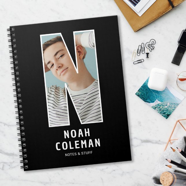 Personalisiertes Foto-Monogramm-Notizbuch Notizblock (Von Creator hochgeladen)