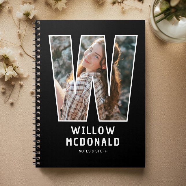 Personalisiertes Foto-Monogramm-Notizbuch Notizblock (Von Creator hochgeladen)