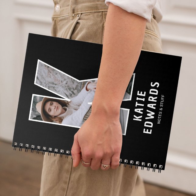 Personalisiertes Foto-Monogramm-Notizbuch Notizblock (Von Creator hochgeladen)