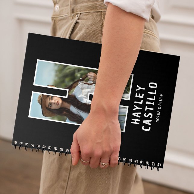 Personalisiertes Foto-Monogramm-Notizbuch Notizblock (Von Creator hochgeladen)