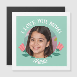 Personalisiertes Foto Name Muttertag Ich liebe Dic Magneteinladung