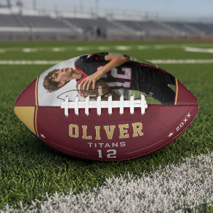 Personalisiertes Foto Name Nummer Team Geschenk Football