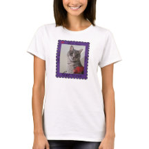 Personalisiertes Foto Name T - Shirt der Frau