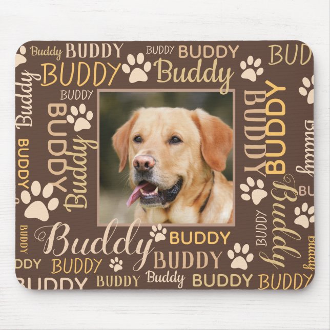 Personalisiertes Foto nennt | Hund Mousepad (Vorne)