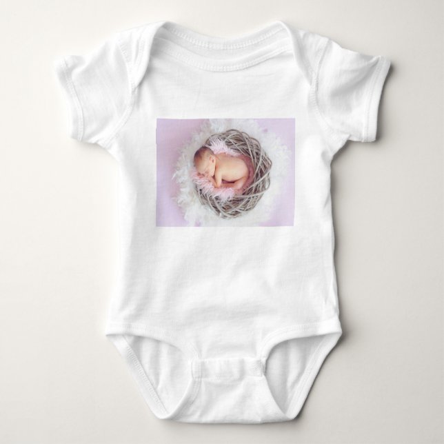 Personalisiertes Foto Neue Baby Geschenke Kinderdu Baby Strampler (Vorderseite)