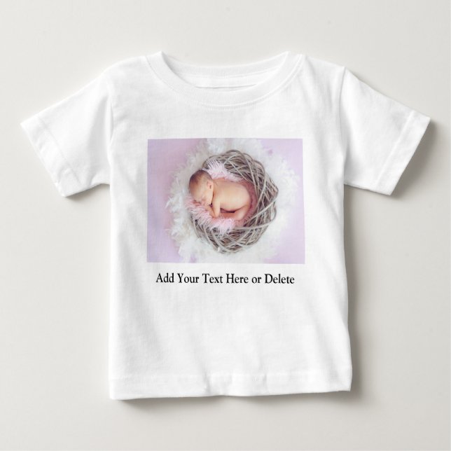 Personalisiertes Foto Neue Baby Geschenke Kinderdu T-shirt (Vorderseite)