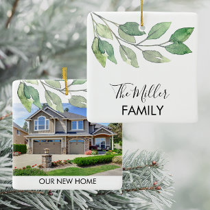 Personalisiertes Foto Neue Zuhause Keramikornament