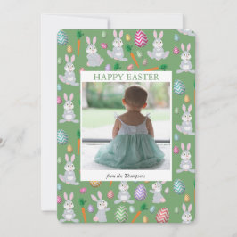 Personalisiertes Foto Niedlich Grüne Ostersonnenka Feiertagskarte