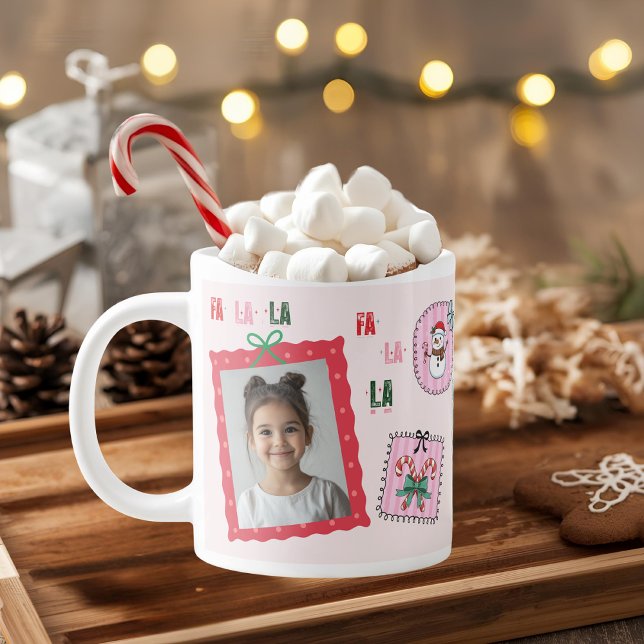 Personalisiertes Foto | Niedliches Rosa Fan La Jumbo-Tasse (Von Creator hochgeladen)