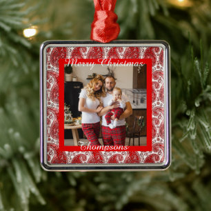 Personalisiertes Foto Ornament Aus Metall