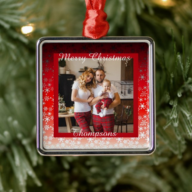 Personalisiertes Foto Ornament Aus Metall (Baum)