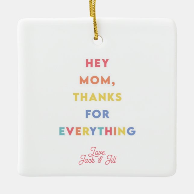 Personalisiertes Foto Ornament Geschenk für Mama / (Vorderseite)