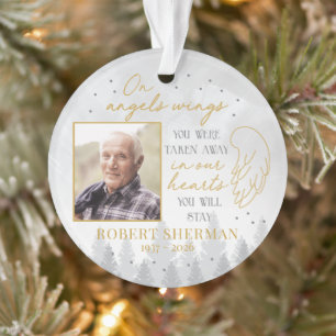 Personalisiertes Foto-Ornament mit Engelsflügeln Ornament