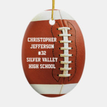 Personalisiertes Foto Oval Football Sports Ornamen