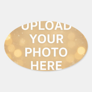 Personalisiertes Foto Ovaler Aufkleber