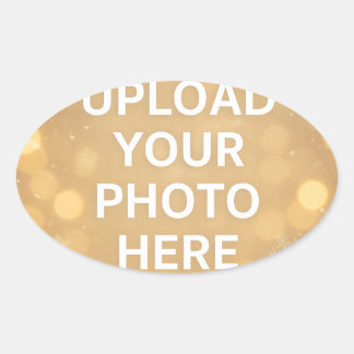 Personalisiertes Foto Ovaler Aufkleber
