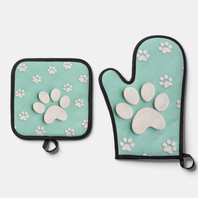 Personalisiertes Foto Oven Mitt Set (Vorderseite)