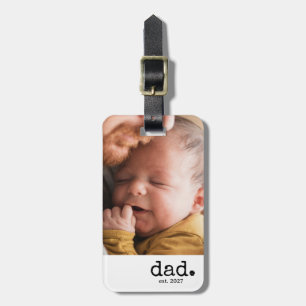 Personalisiertes Foto Papa Gegründet Gepäckanhänger