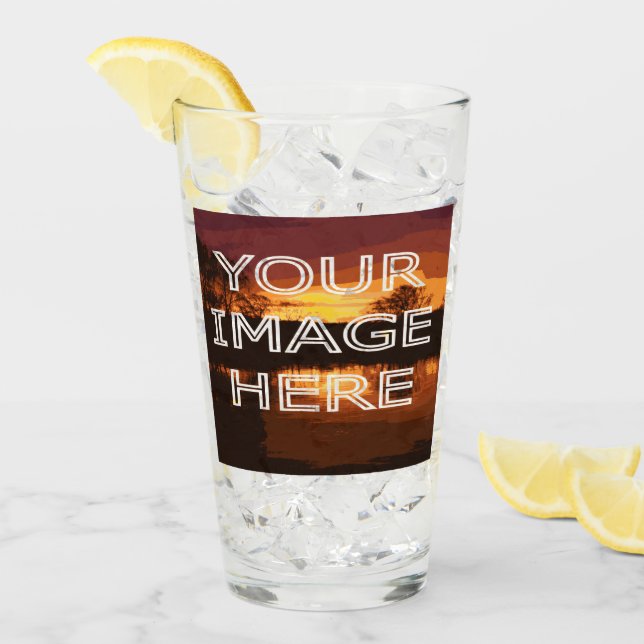 Personalisiertes Foto Pint Glass Glas (Vorderseite Ice)