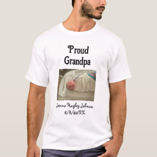 Personalisiertes Foto Proud Grandpa Foto T-Shirt