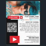 Personalisiertes Foto & QR Code, Youtube - Vlogger Flyer<br><div class="desc">Personalisierter Foto & QR Code,  Youtube - Vlogger Advertising Flyer vom Business Card Store.</div>